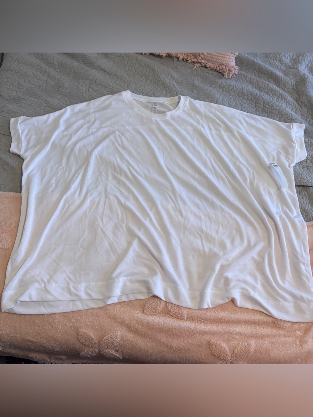 Mono B White Short Sleeve Crew Neck Tee